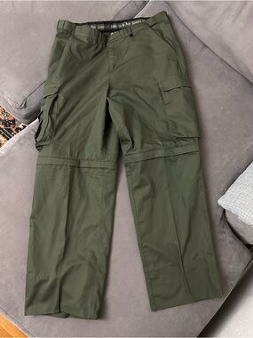 Boy Scouts Pants Mens 36x31 Green Cargo Convertible Outdoors Switchback Classic